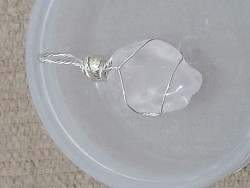 תליוני אבני חן רוז קוורץ בינוני-5