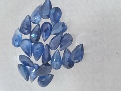 אבני חן לשיבוץ ספיר כחול טיפה 5/3 מ