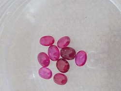 אבני חן לשיבוץ רובי אובל 4.5/3.5 מ