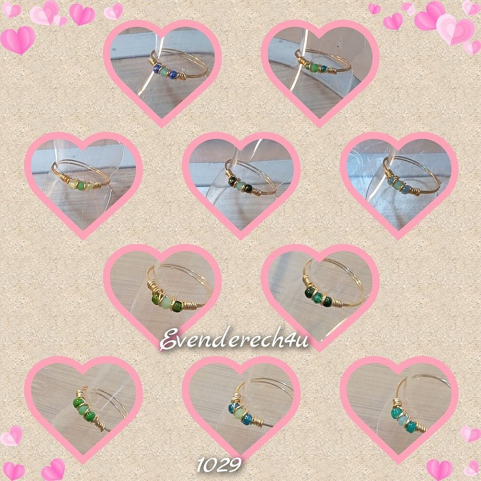 טבעות עדינות עם חרוזים וקריסטלים