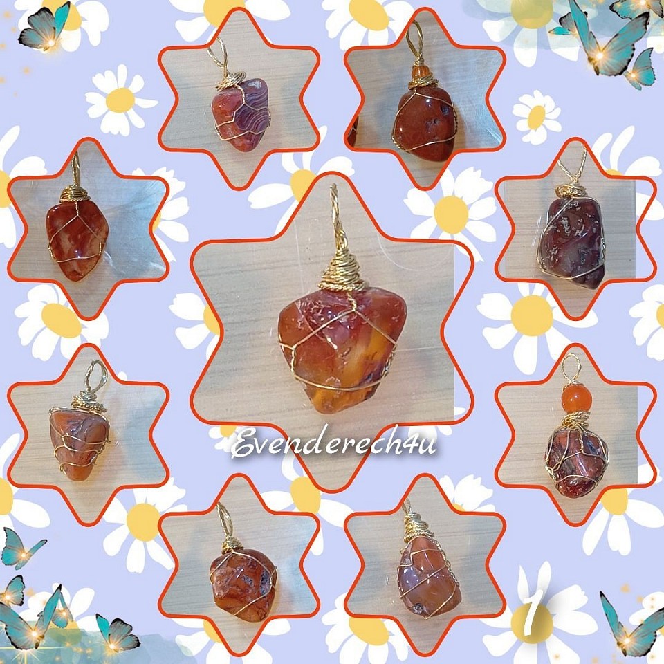 תליוני אבני חן קורנליאן