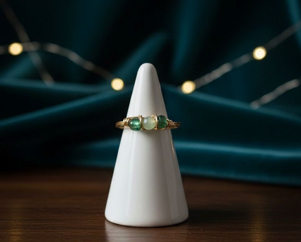 טבעות עדינות קריסטלים ואבני חן