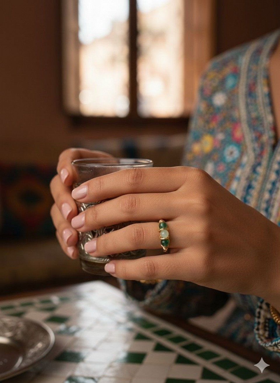 טבעות עדינות קריסטלים ואבני