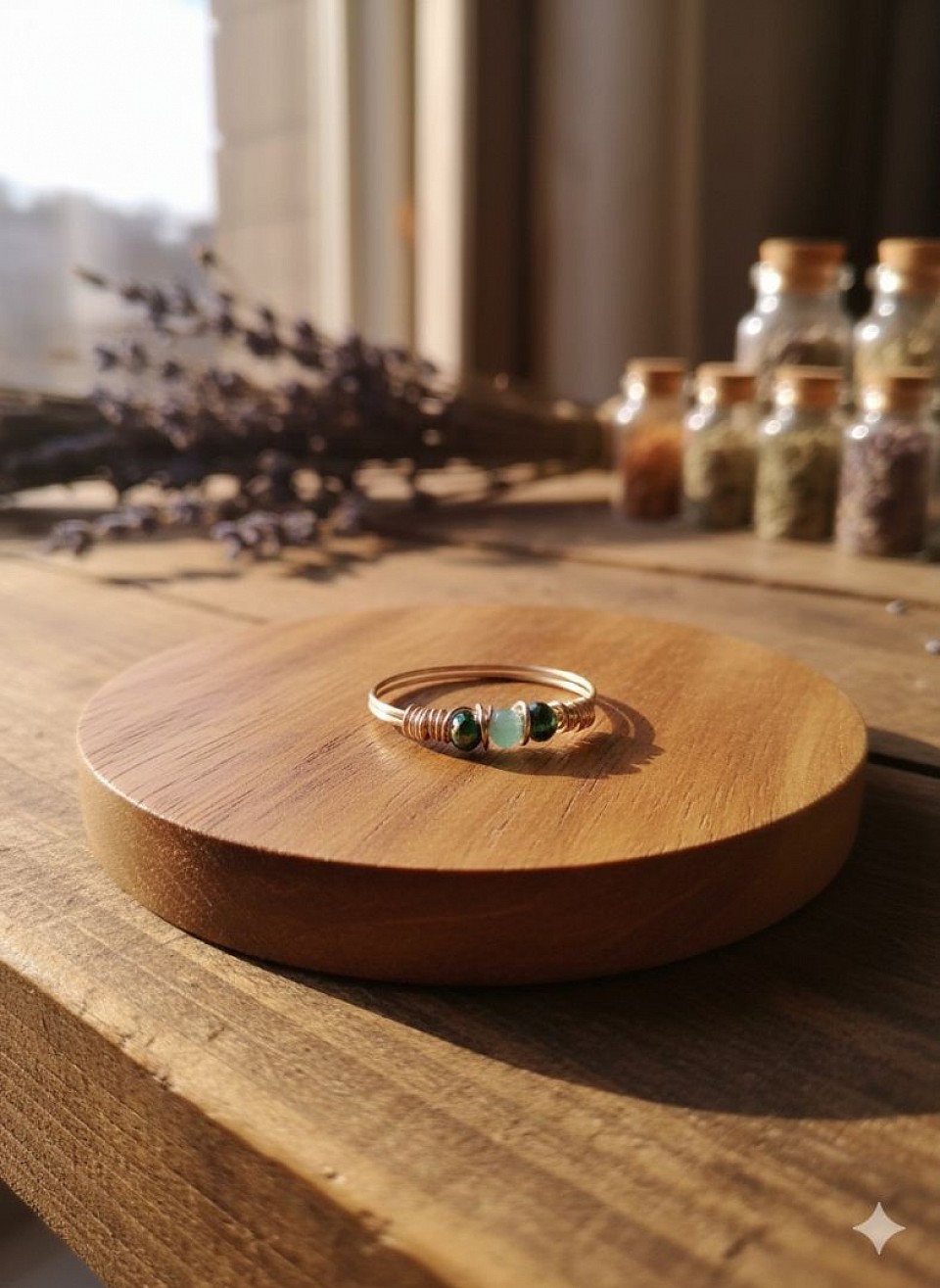 טבעות עדינות עם קריסטלים ואבני חן