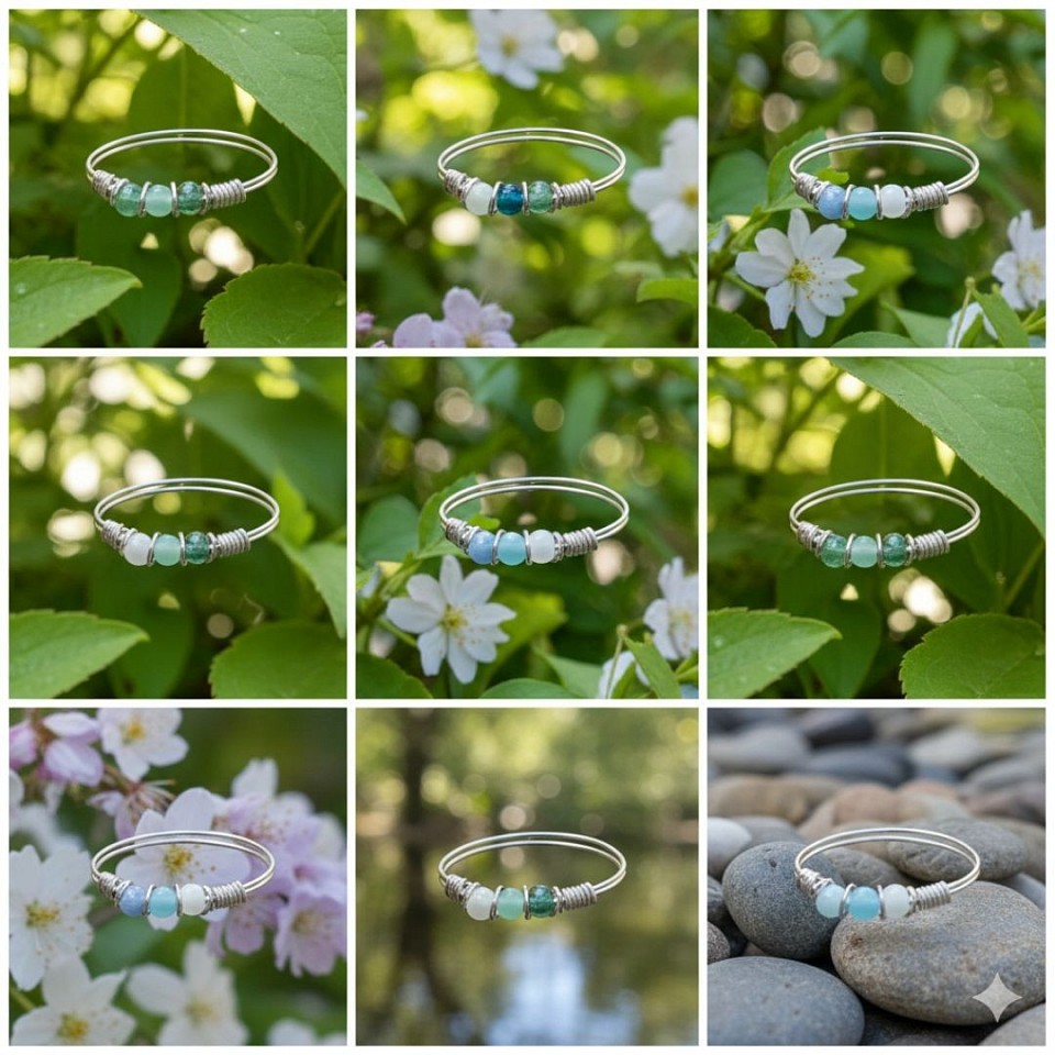 טבעות עדינות עם קריסטלים ואבני חן