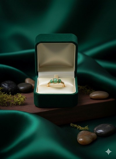 טבעות עדינות עם קריסטלים ואבני חן ירוק פיסטוק