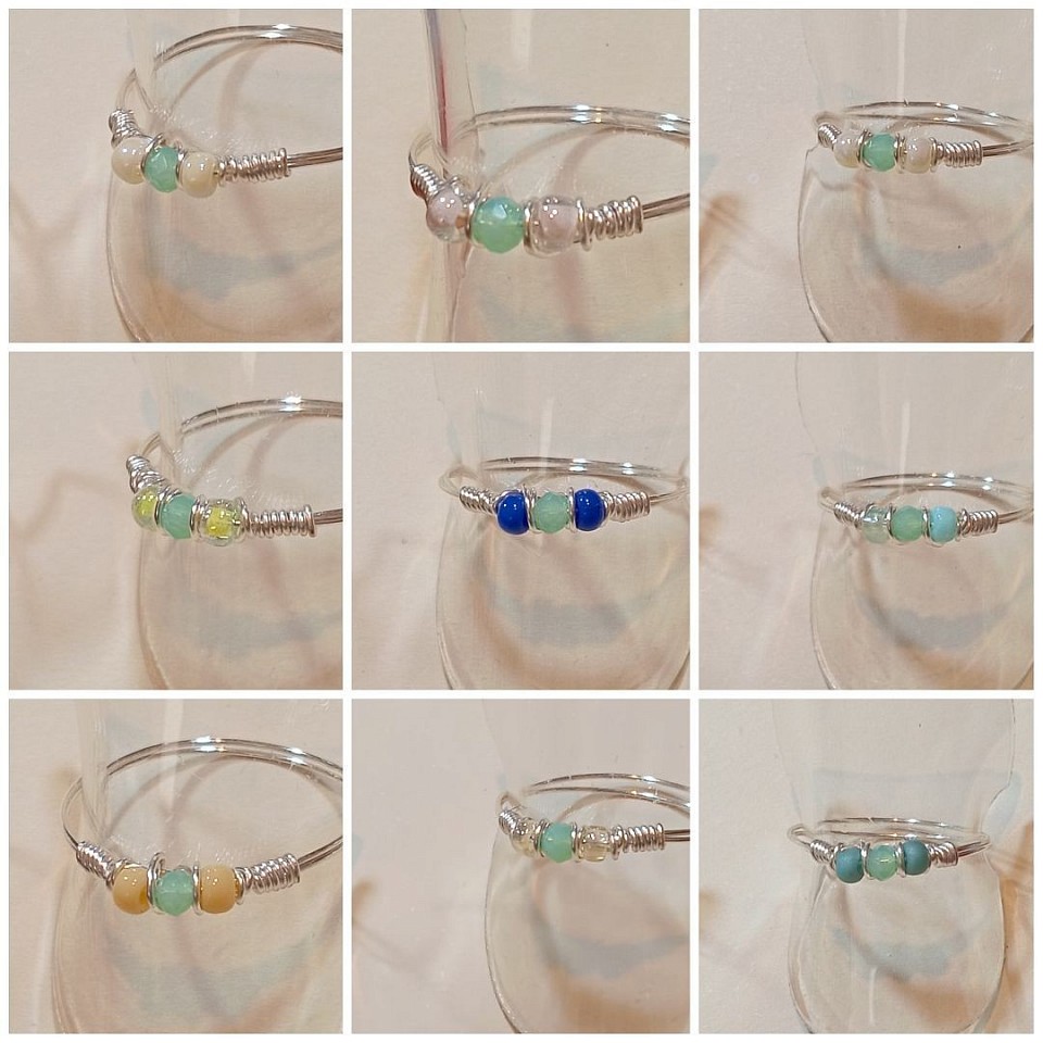 טבעות עדינות עם קריסטלים ואבני חן