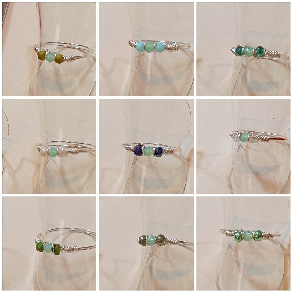 טבעות עדינות עם קריסטלים ואבני חן