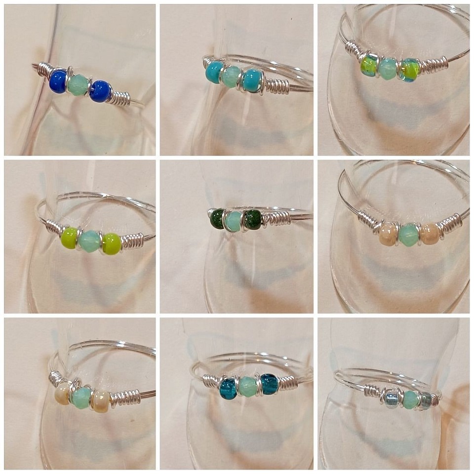 טבעות עדינות עם קריסטלים ואבני חן