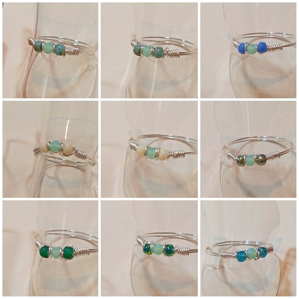 טבעות עדינות עם קריסטלים ואבני חן