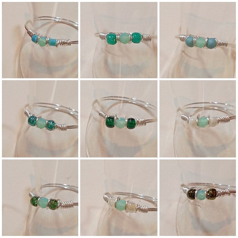 טבעות עדינות עם קריסטלים ואבני חן