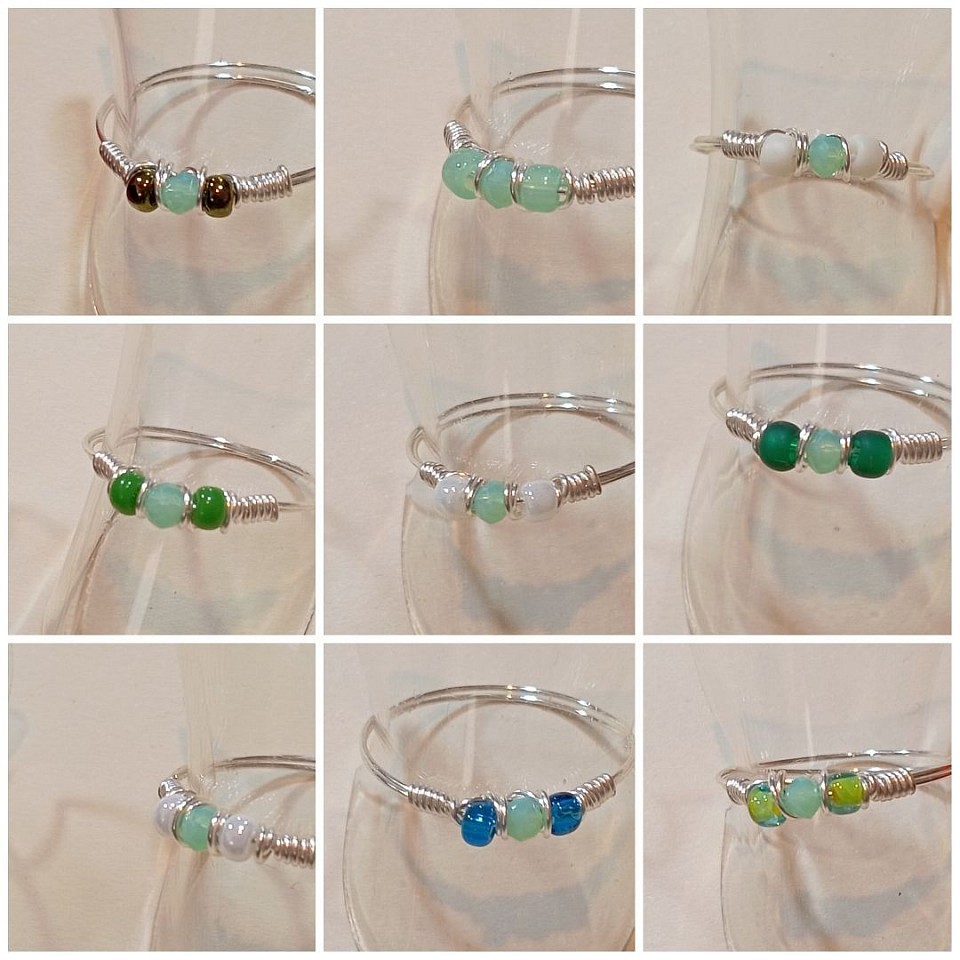 טבעות עדינות עם קריסטלים ואבני חן